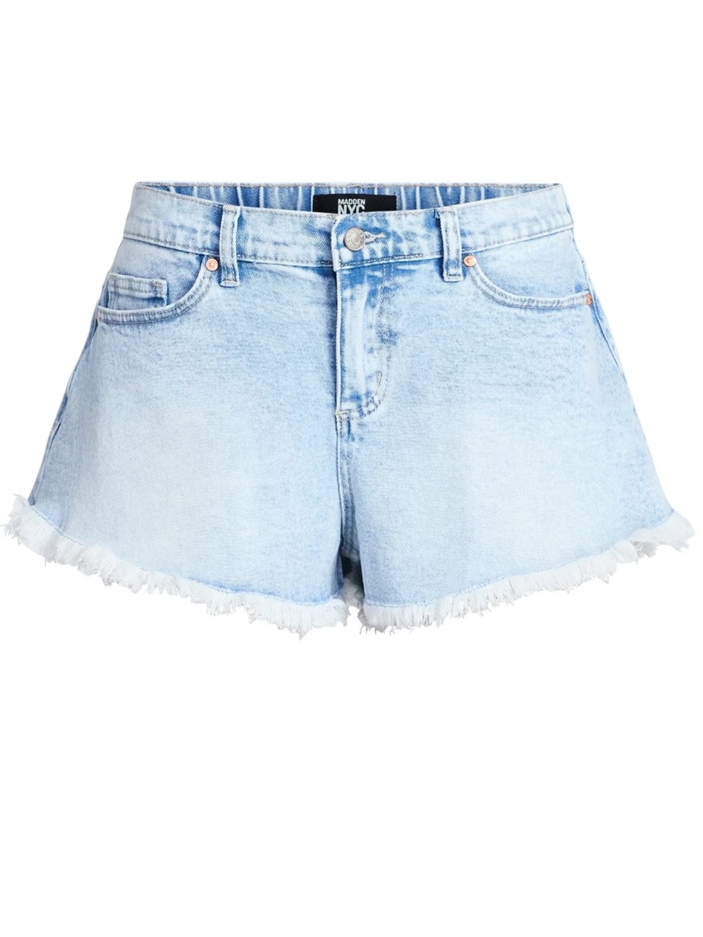 Madden NYC Women's Frayed Denim Shorts